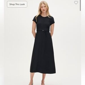 NWT! J.Crew Mathilde black dress in luster canvas. Women’s size 24